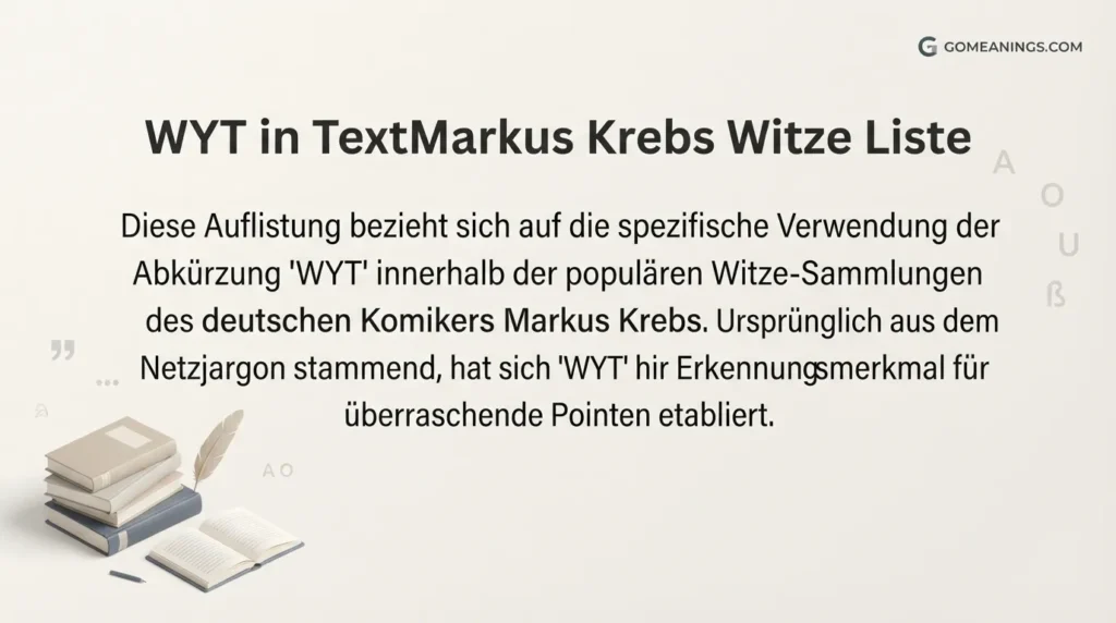 WYT in Text